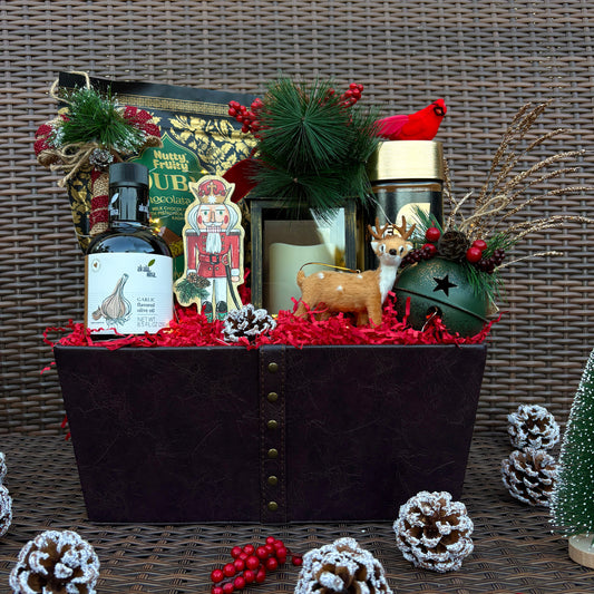 Brown Leather Basket